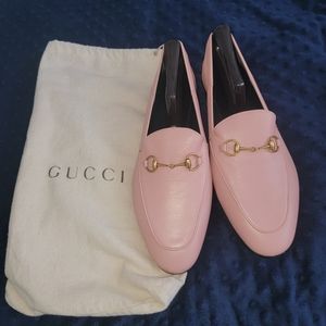 Authentic (WMNS) GUCCI Brixton Series Shoe Pink 414998-Size 41